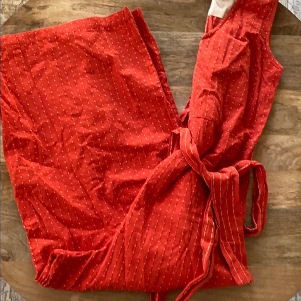 Ace & Jig Red Sleeveless V-Neck Wide-Leg Jumpsuit - Picture 5 of 6